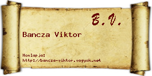 Bancza Viktor névjegykártya