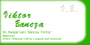 viktor bancza business card
